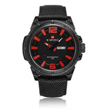 Military Watch Men  Leather Canvas - Workout Have No Limits