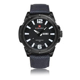 Military Watch Men  Leather Canvas - Workout Have No Limits