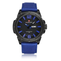 Military Watch Men  Leather Canvas - Workout Have No Limits
