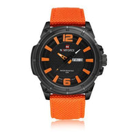 Military Watch Men  Leather Canvas - Workout Have No Limits