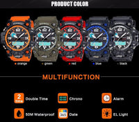 Men watches dual display 50M waterproof - Workout Have No Limits